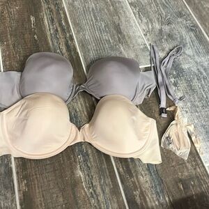 Victoria's Secret Gray and Cream Bras